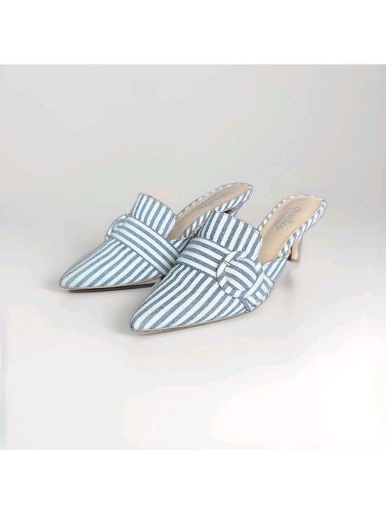 Charles By Charles David Shoes - Charles by Charles David Striped Acapulco Mules W/ Buckle Size 7 1/2 Euc